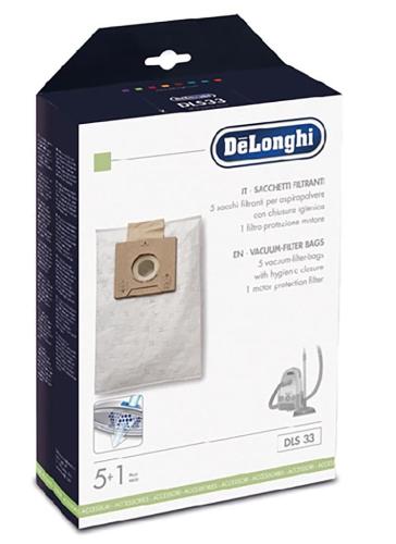 DeLonghi Vacuum Dust Bags DLS33 5 Pack + Filter 5519110541