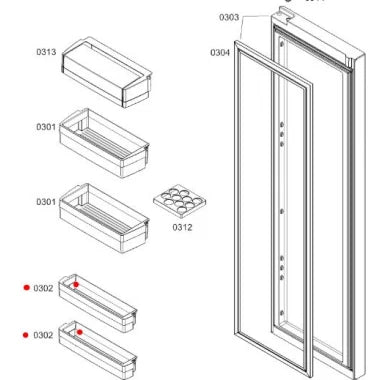Bosch Fridge Bottom Door Shelf - 00671181