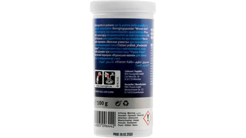 Bosch Cleaner Cleaning powder "Wiener Kalk" for stainless steel surfaces - 00311946