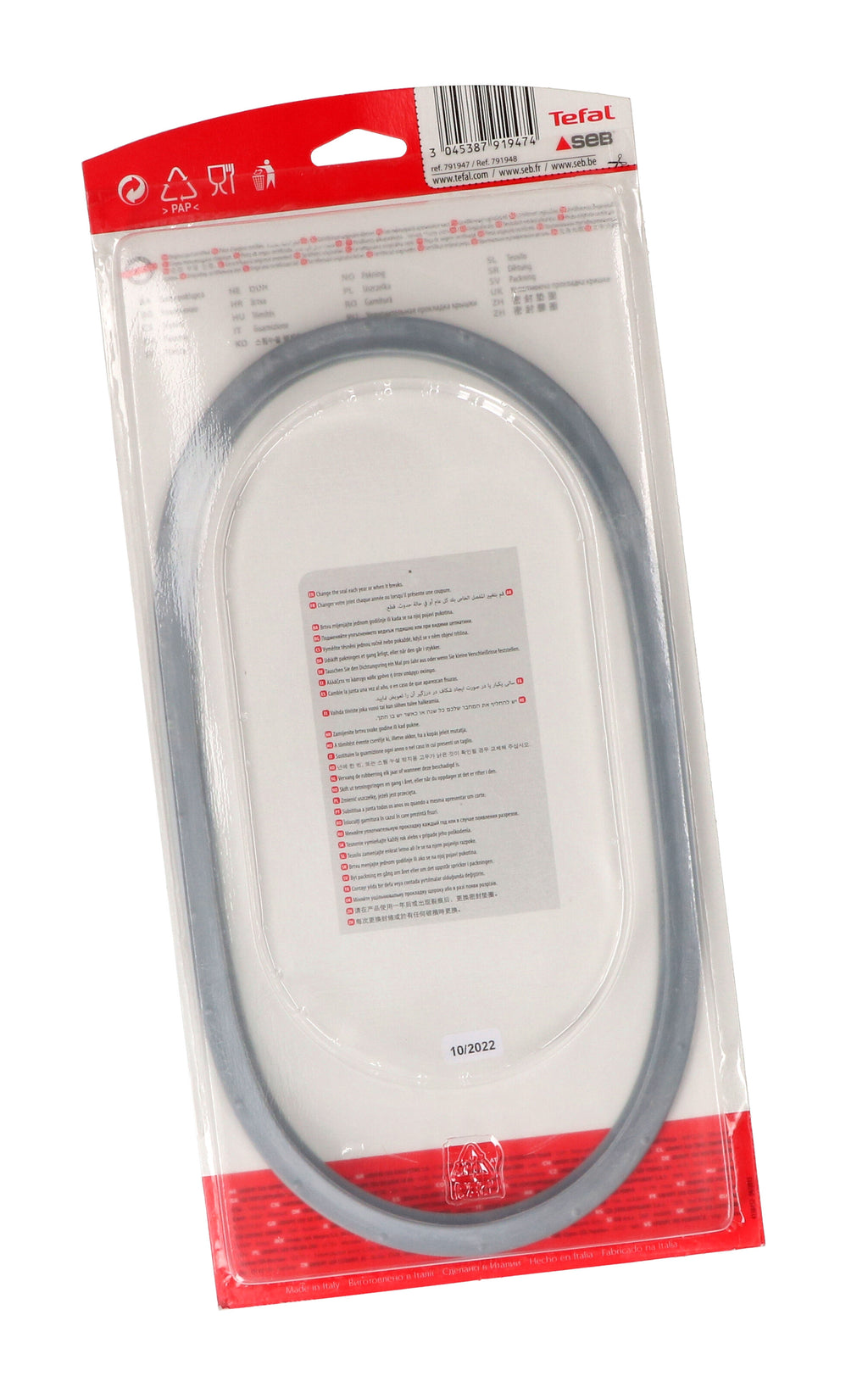 Tefal Optima Sensor Pressure Cooker Lid Seal 791947 791948