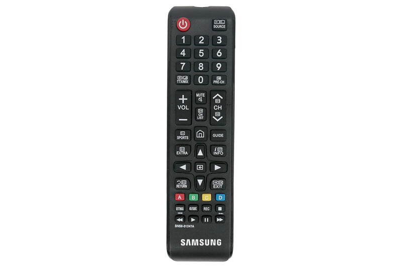 Samsung remote control on a white background
