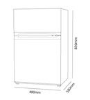 Parmco Under Bench Bar Caravan Motel 85L Fridge-Freezer - FR85WUBFF
