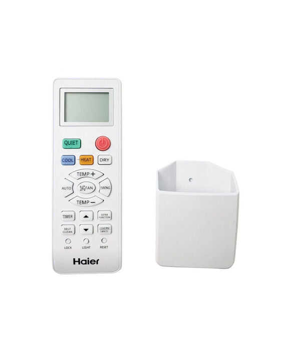 Haier air conditioner remote control on a white background