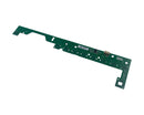 Green electronic circuit board on a white background