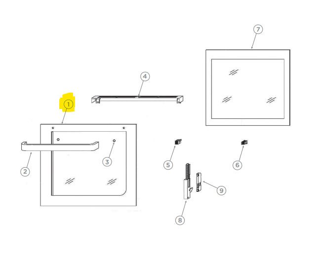 Haier Wall Oven Outer Door Glass HWO60S4LMB2 - 793209