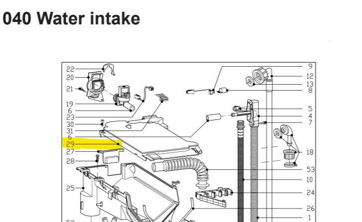 Miele Washing Machine Water Path Sprayer Housing - 5969693
