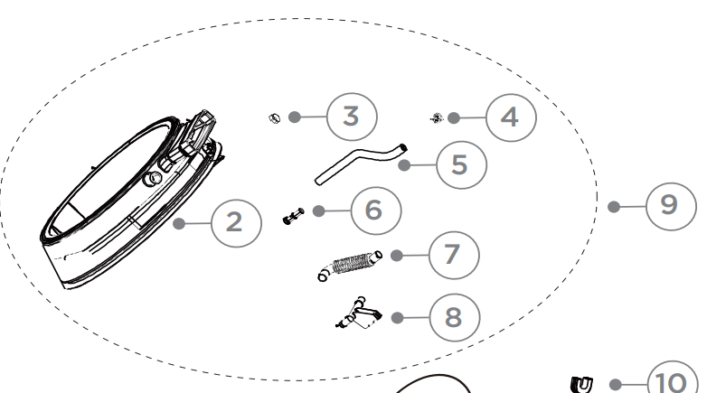 Haier Washing Machine Door Seal Kit HWD9050AN1 - H0020300953AD