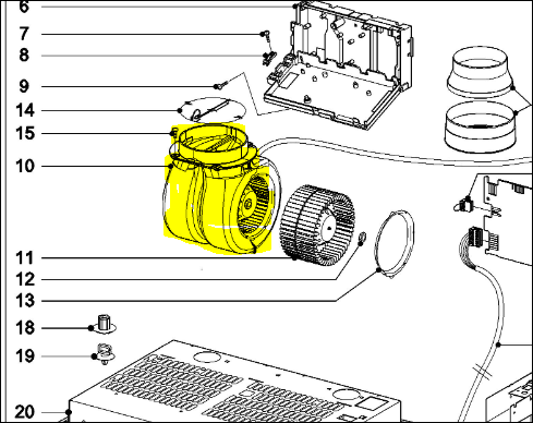 Miele Rangehood Blower Fan Motor - 11915010