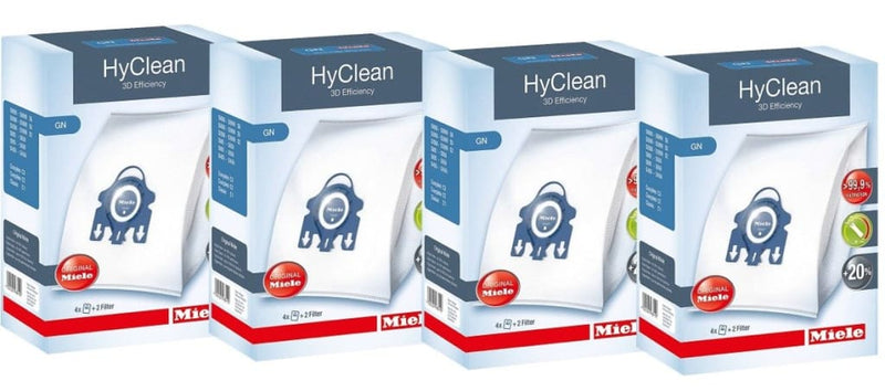 4 x Miele Vacuum Cleaner Bags 4 Pack + Filter GN HyClean 3D 09917730 ORIGINAL Vacuum Bags