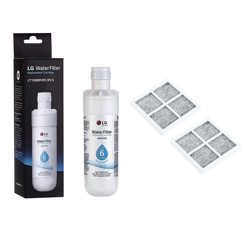 LG Fridge Freezer Water Filter LT1000P + LT120F Air Filters Pack - ADQ74793501