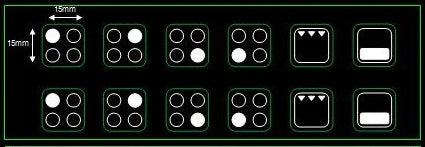 Cooktop 4 Burner Element Decals & Oven Grill Symbols White - ST4HOBWHT
