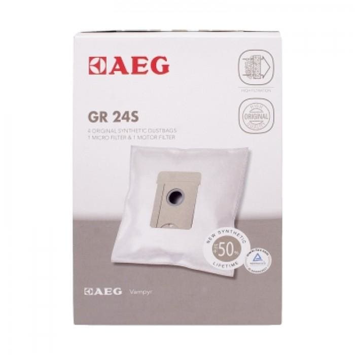 AEG Vacuum Cleaner Dust Bags 4 Pack of Bags + 2 Filters - GR24S Original Vacuum Bags