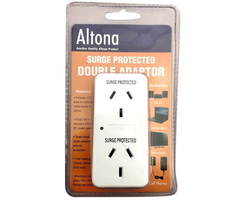 Altona Surge Protector Dual Socket NZ Plug - ADASP10 Electrical