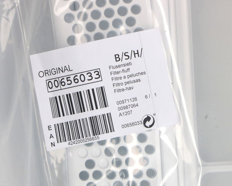 Bosch Tumble Dryer Fluff & Lint Filter - 00656033