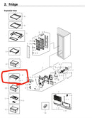 DA97-06136A Samsung Fridge Freezer Fridge Compartment Vege Bin Cover Shelves & Trays