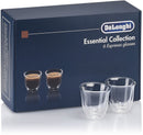 Delonghi Coffee Machine Essential Collection 6 Espresso cups/glasses: Gift box with sponge insert - 5513296651