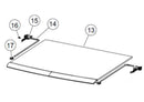 Fisher & Paykel Washing Machine Glass Lid Spring Loaded Assembly - 424694P Lid