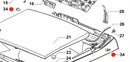 Fisher & Paykel Washing Machine Lid Hinge Plastic Insert for Left & Right - 1 Set - 426825P Accessories