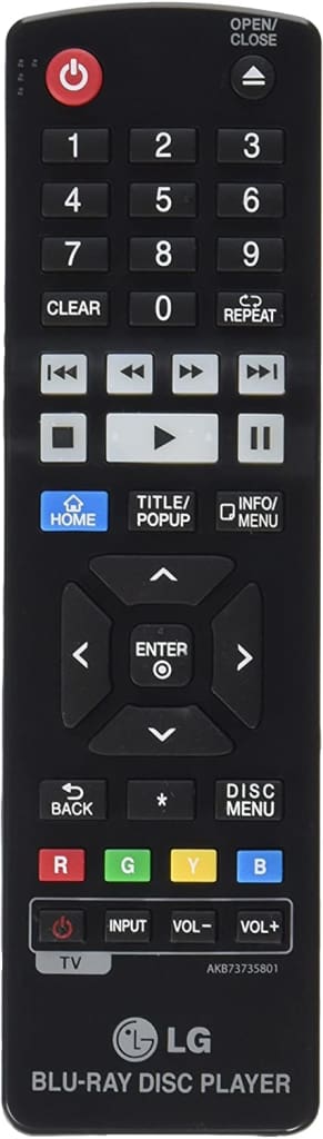 LG Blu Ray Player Remote Control - AKB73735801 AKB73735806 AKB73855403 Remote