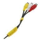 LG Television Cable Connector 3.5mm To RCA-YWR Yellow White Red - EAD61273123 Television