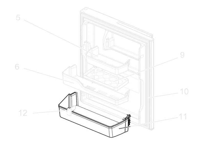 Mitsubishi Refrigerator Pocket - KIEBM3124 Shelves & Trays