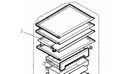 Mitsubishi Refrigerator Glass Shelf - KIEHJ3427 Shelves & Trays
